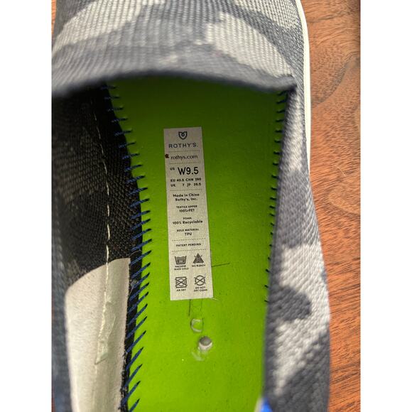 Rothy's The Original Sneakers Slip-On Camo Shoes Womens 9.5 Comfort Washable - Picture 10 of 10